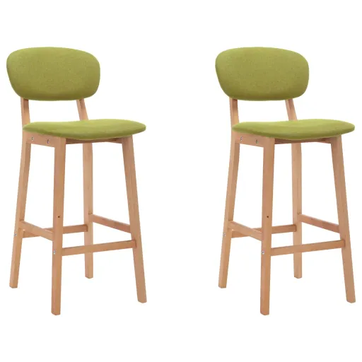 Bancos de Bar   Tecido Verde (2 pcs)