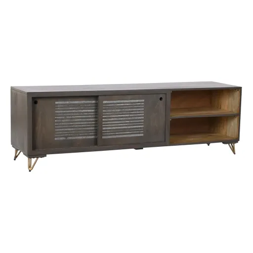 Móvel de TV DKD Home Decor Metal Castanho Madeira de Mangueira 160 x 40 x 50 cm