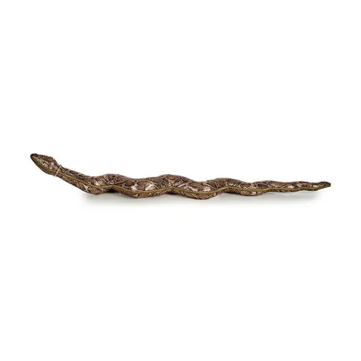 Figura Decorativa Krist+ Castanho Serpente 13 x 12 x 86 cm