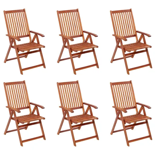 Cadeiras de Jardim Dobráveis   Madeira de Acácia Maciça (6 pcs)