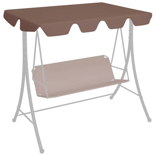 Toldo Suplente Baloiço Jardim 188/168x145/110 cm Castanho