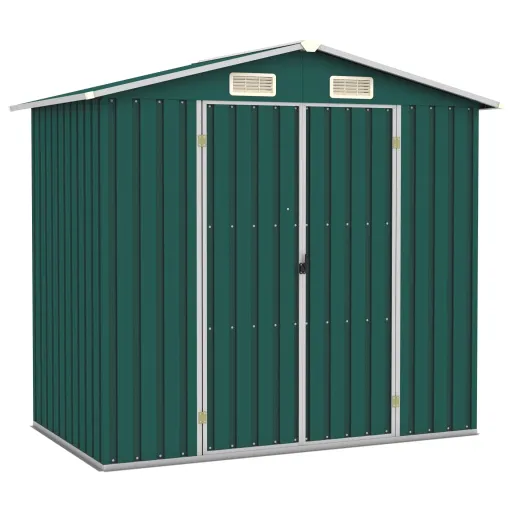 Abrigo de Jardim 205x129x183 cm Aço Galvanizado Verde