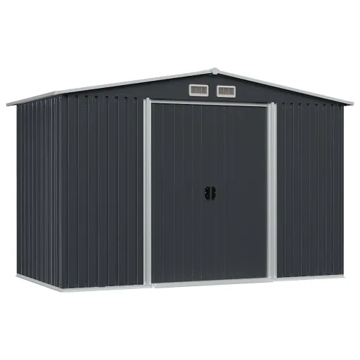 Abrigo de Jardim 257x205x178 cm Aço Antracite