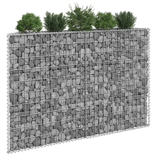 Canteiro Elevado/Cesto Gabião Trapézio 150x20x100cm Aço Galvan.