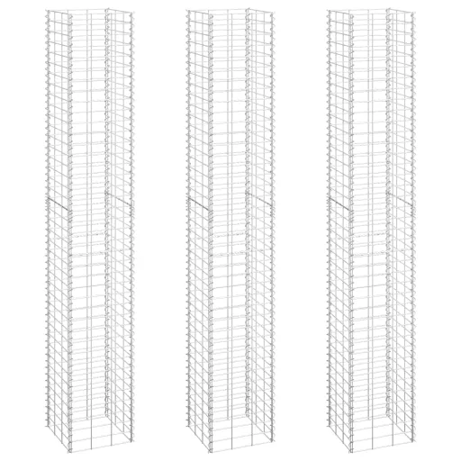 Canteiro/Gabião Elevado   30x30x200 cm Ferro (3 pcs)