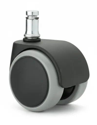 Rodas PVC Rasto Macio para Cadeiras Cinza Escuro