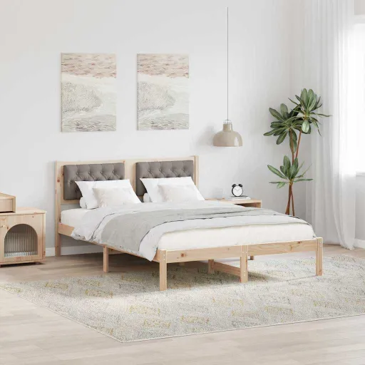 Estrutura da Cama Cinzento-Acastanhado 150 x 200 cm