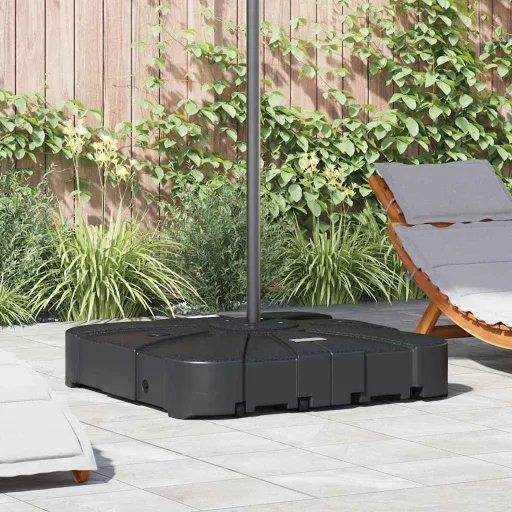 Base para Guarda-Sol de Braço Articulado 150 Preto Quadrado