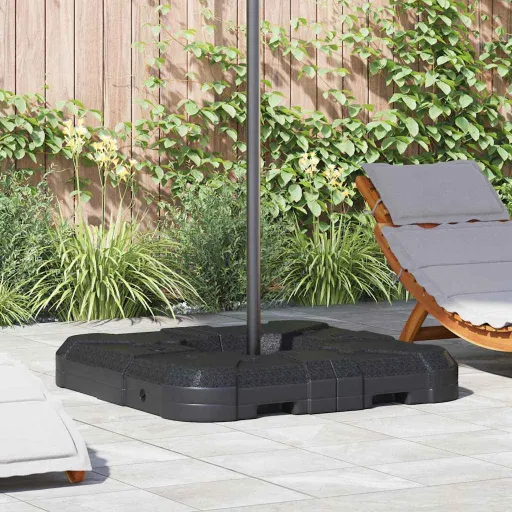 Base para Guarda-Sol de Braço Articulado 110 Preto Quadrado
