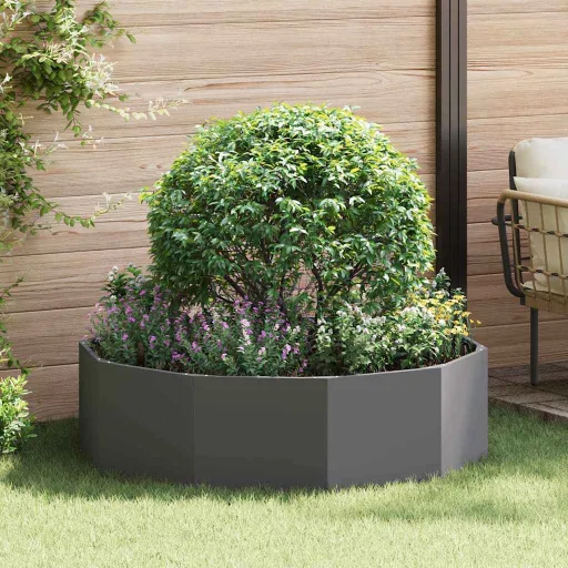 Floreira Preto 120 x 120 x 35 cm Aço