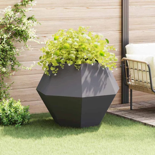 Floreira Preto 100 x 100 x 80 cm Aço