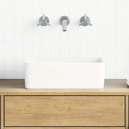 Lavatório 40x30x13 cm Cerâmica Branco