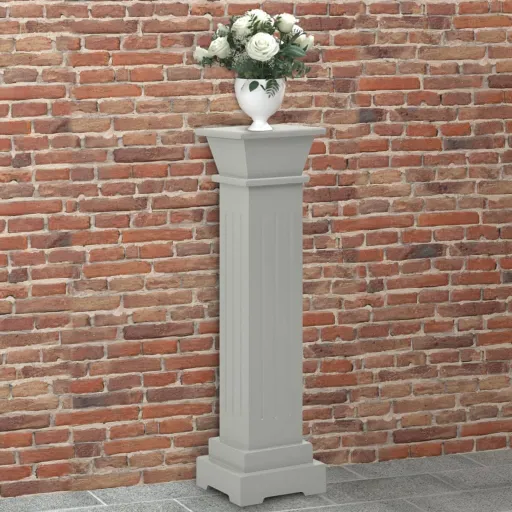 Suporte p/ Plantas Pilar Quadrado 17x17x66 cm MDF Cinzento
