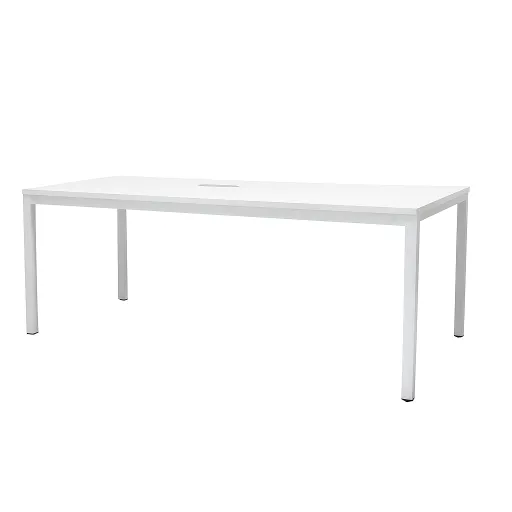 Mesa de Reuniões Riva 2000x1000 mm Branco / Branco
