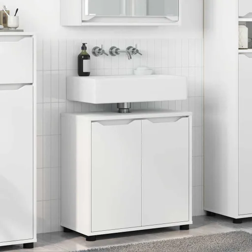 Gabinete para Lavatório de Banheiro Branco 60 x 30 x 60 cm