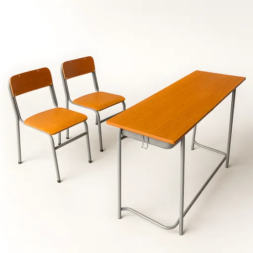 Pack Mesa Escolar MDF 1100x400x750mm + Cadeira - Riva