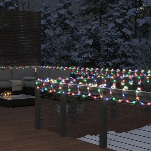 Cordão de Iluminação com 120 Luzes LED 5 m PVC Multicolorido