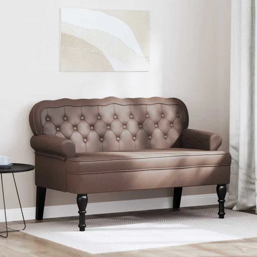 Banco Chesterfield Castanho 119,5 x 64,5 x 75 cm