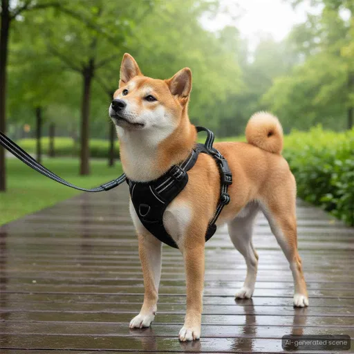 Peitoral para Cães com Faixas Refletoras Ajustável S Preto
