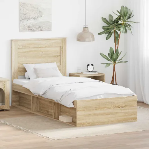 Estrutura da Cama com Cabeceira Sonoma 100 x 200 cm