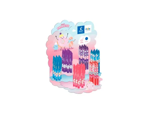 Esferografica Pilot Frixion Ball/Clicker Apagavel Fancy Sweet Paradise Expositor de 48 Unidades Cores Sortidas