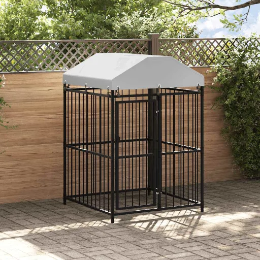 Canil de Exterior com Telhado 120x120x150 cm