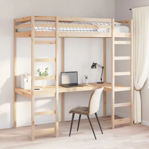 Estrutura de Cama Loft Natural 90 x 200 cm