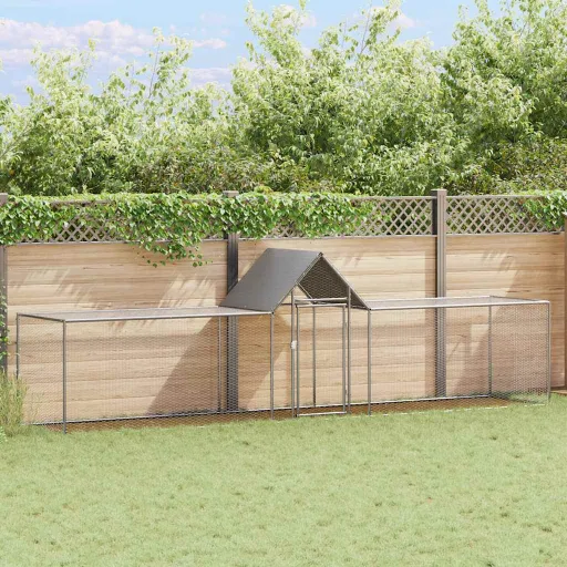 Galinheiro 5x1x1,5 m Aço Galvanizado