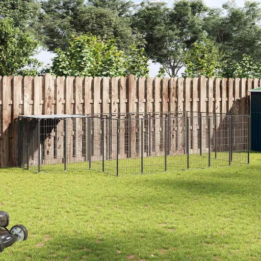 Canil 8,47 m² Aço Preto