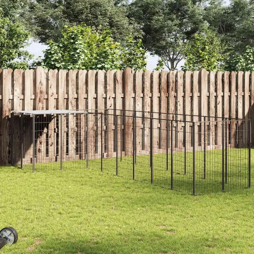 Canil 6,05 m² Aço Preto