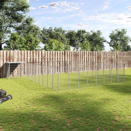Canil 25,41 m² Aço Prateado