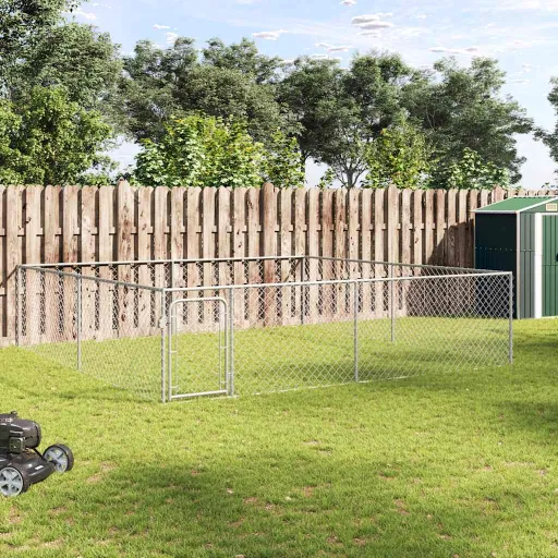 Canil de Exterior em Aço Galvanizado 4x4x1 m
