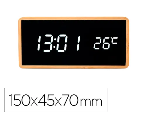 Relogio q-Connect de Secretaria Digital com Temperatura 150x45x70mm