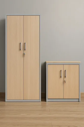 Armário Baixo com Portas de Bater em Melamina 800x800x420 mm - Core