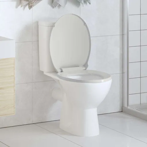 Tampo de Sanita com Fecho Suave Oval Branco