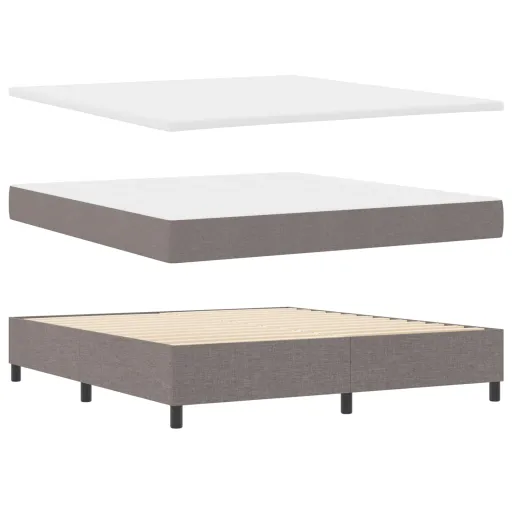 Cama Box com Colchão Cinzento-Acastanhado 180 x 200 cm Tecido