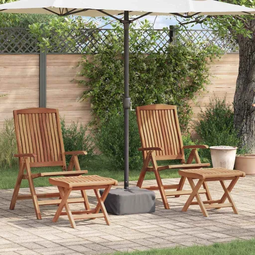 Conjunto de Jantar para Jardim   Castanho (4 pcs)