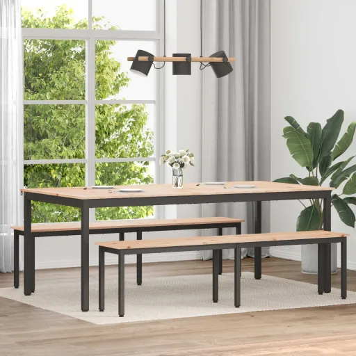 Mesa de Jantar Natural 200 x 100 x 75 cm