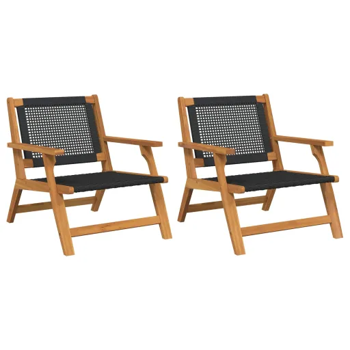 Móveis de Jardim   Preto 67 x 78 x 73 cm (2 pcs)