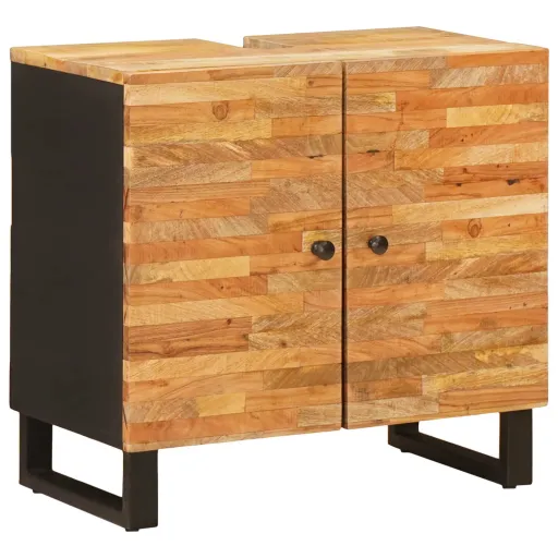 Armário para Pia de Banheiro com Porta Natural 62 x 33 x 58 cm