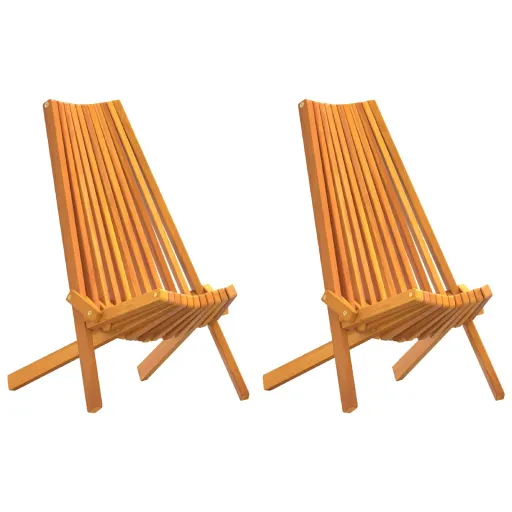 Cadeira   Castanho 69 x 56 x 84 cm Madeira Sólida de Acácia (2 pcs)