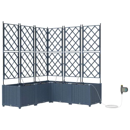 Vaso de Jardim   Cinzeto 120 x 120 x 142 cm Aço (2 pcs)