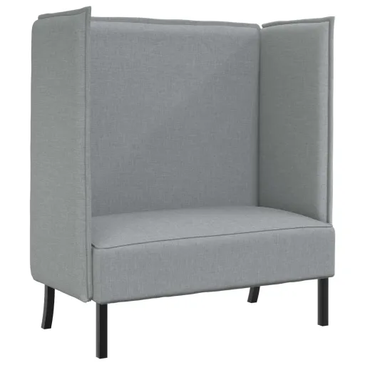 Sofá de Encosto Alto 101cm Cinzento-Claro Tecido
