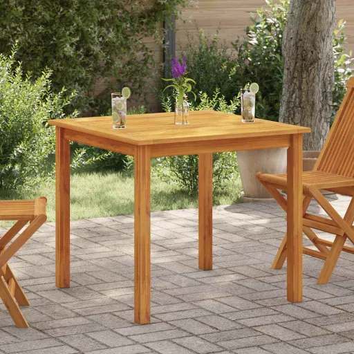 Mesa de Jardim 85x85x74 cm Madeira de Acácia Maciça