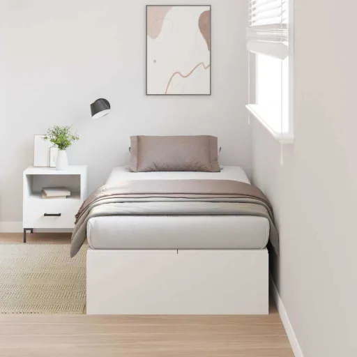 Estrado de Cama com Arrumação Branco 80 x 200 cm