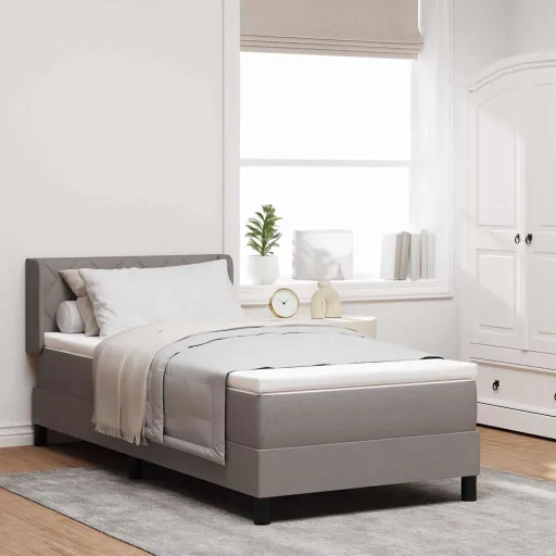 Cama Box com Colchão Cinzento-Acastanhado 190 x 90 cm Poliéster