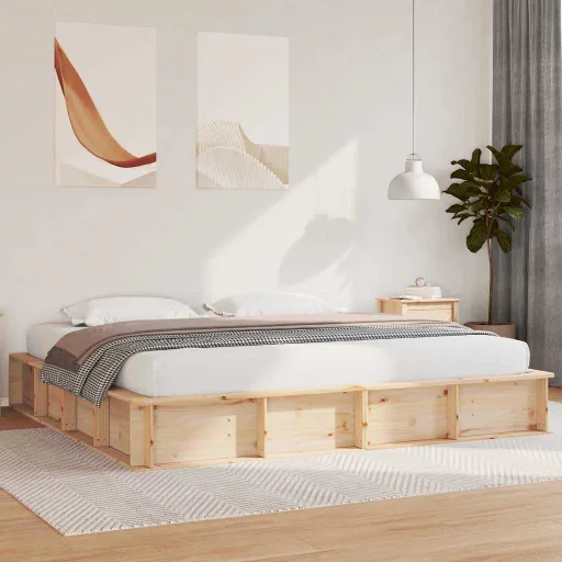 Estrutura da Cama Castanho 200 x 200 cm