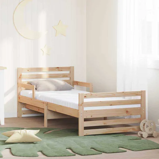 Estrutura da Cama com Colchão Castanho 80 x 200 cm