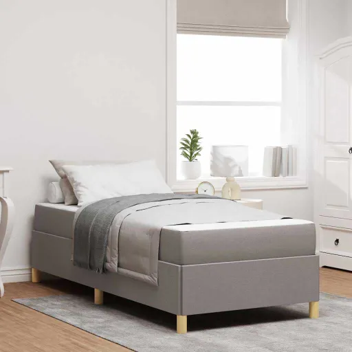 Estrutura da Cama Cinzento-Acastanhado 80 x 200 cm Tecido