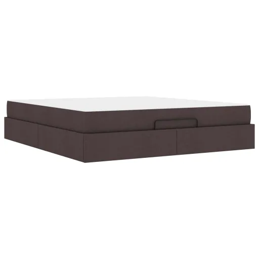 Estrutura de Cama com Colchão   Bronzeado Tecido (2 pcs)